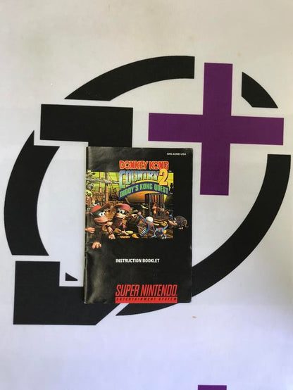 SNES DONKEY KONG COUNTRY 2 INSTRUCTION BOOKLET ENGLISH (usagé)