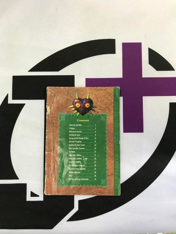 N64 THE LEGEND OF ZELDA MAJORA'S MASK INSTRUCTION BOOKLET ENGLISH (usagé)