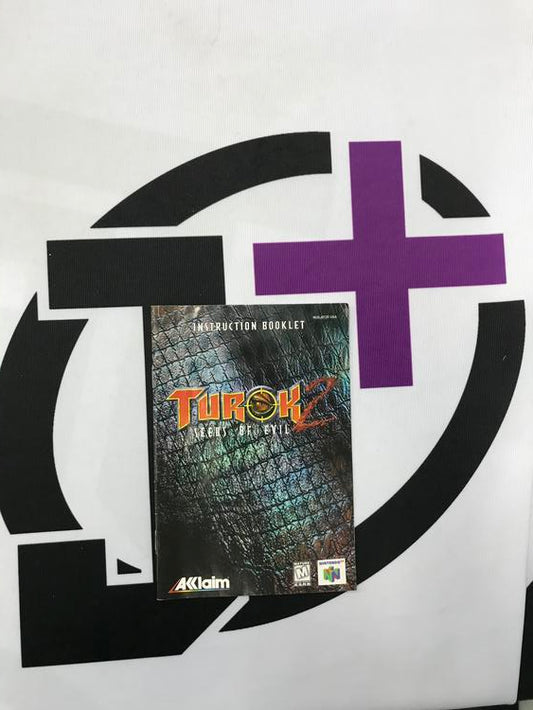 N64 TUROK 2 SEEDS OF EVIL INSTRUCTION BOOKLET ENGLISH