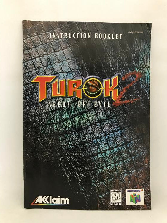 N64 TUROK 2 SEEDS OF EVIL INSTRUCTION BOOKLET ENGLISH