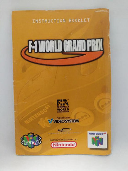 N64 F-1 WORLD GRAND PRIX INSTRUCTION BOOKLET ENGLISH