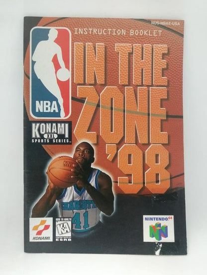 N64 NBA IN THE ZONE '98 INSTRUCTION BOOKLET ENGLISH