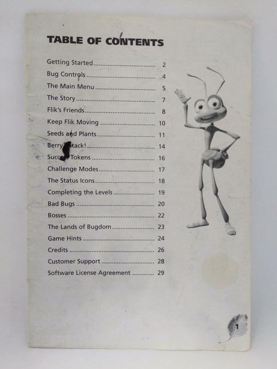 N64 A BUG'S LIFE INSTRUCTION BOOKLET ENGLISH