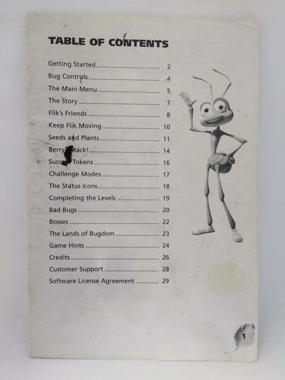 N64 A BUG'S LIFE INSTRUCTION BOOKLET ENGLISH