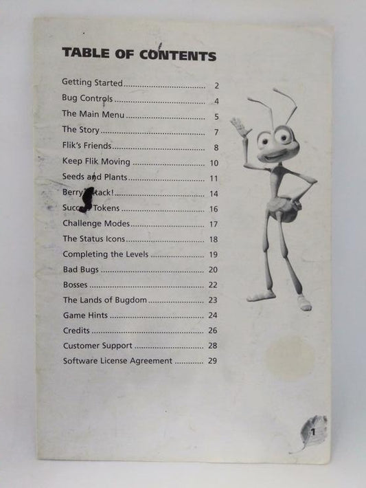 N64 A BUG'S LIFE INSTRUCTION BOOKLET ENGLISH (usagé)