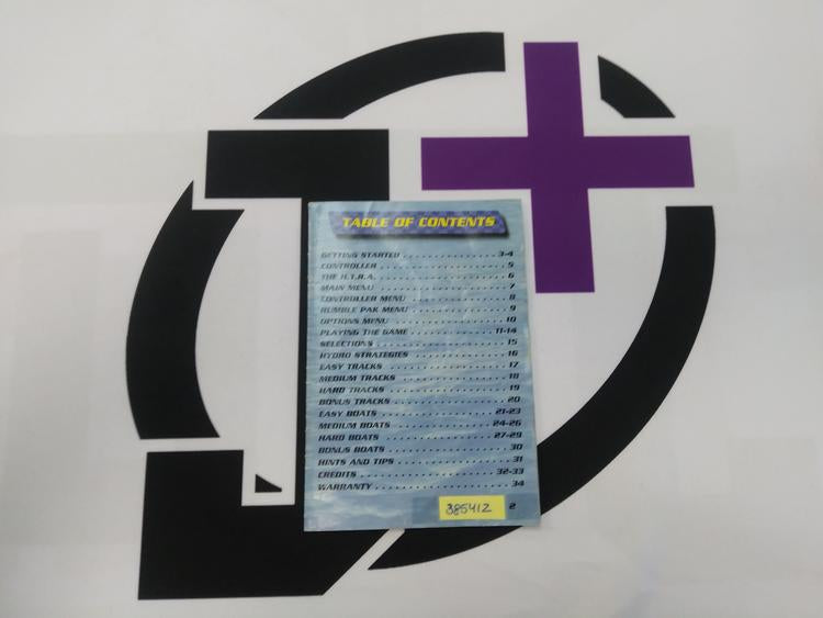 N64 HYDRO THUNDER INSTRUCTION BOOKLET ENGLISH