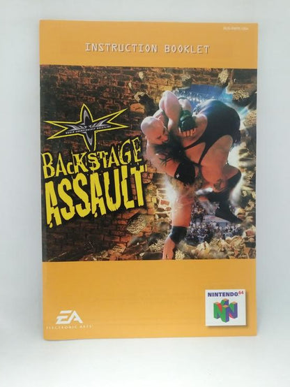 N64 WCW BACKSTAGE ASSAULT INSTRUCTION BOOKLET BILINGUAL (usagé)