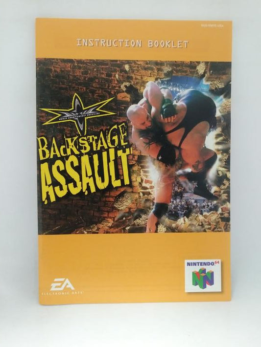 N64 WCW BACKSTAGE ASSAULT INSTRUCTION BOOKLET BILINGUAL (usagé)