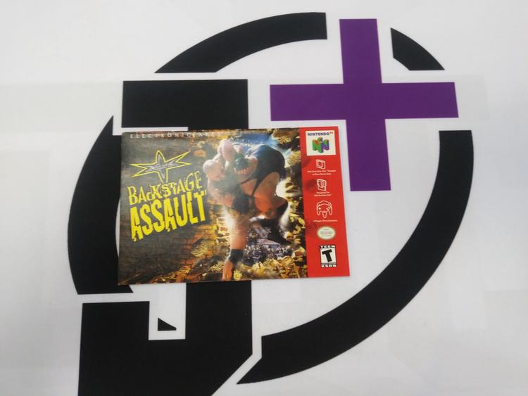 N64 WCW BACKSTAGE ASSAULT INSTRUCTION BOOKLET BILINGUAL