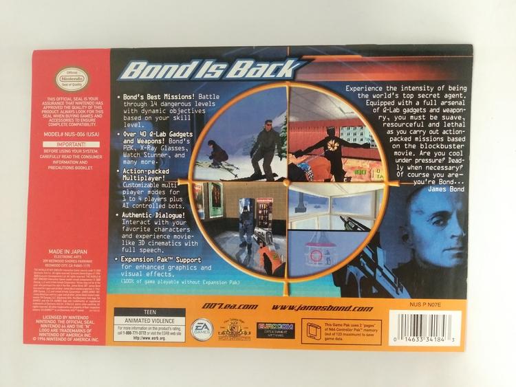 N64 007 THE WORLD IS NOT ENOUGH INSTRUCTION BOOKLET BILINGUAL