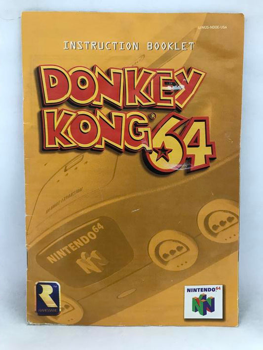 N64 DONKEY KONG 64 INSTRUCTION BOOKLET ENGLISH (usagé)