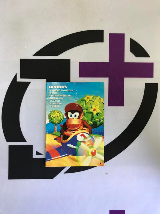 N64 DIDDY KONG RACING INSTRUCTION BOOKLET ENGLISH