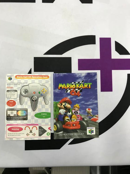 N64 MARIO KART 64 INSTRUCTION BOOKLET ENGLISH WITH OPERATION CARD