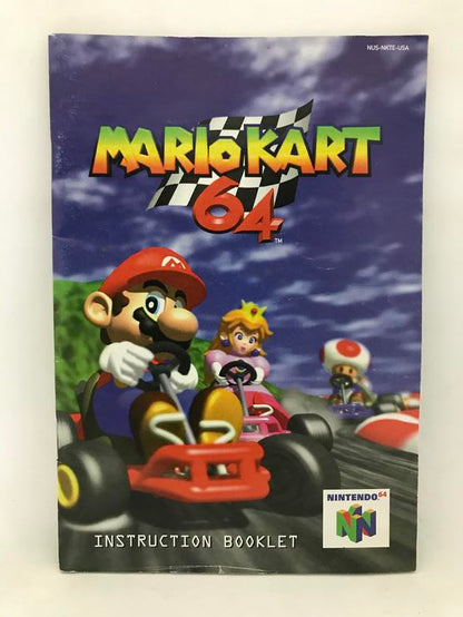 N64 MARIO KART 64 INSTRUCTION BOOKLET ENGLISH WITH OPERATION CARD