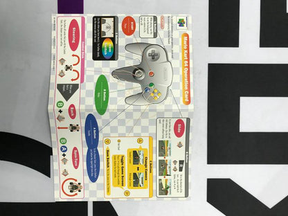 N64 MARIO KART 64 INSTRUCTION BOOKLET ENGLISH WITH OPERATION CARD
