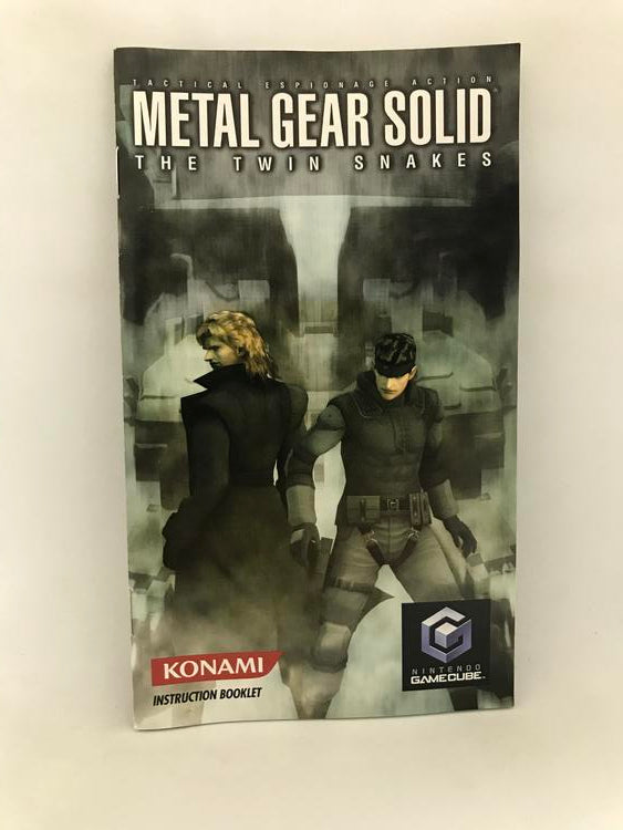 NGC METAL GEAR SOLID THE TWIN SNAKES INSTRUCTION BOOKLET ENGLISH (usagé)