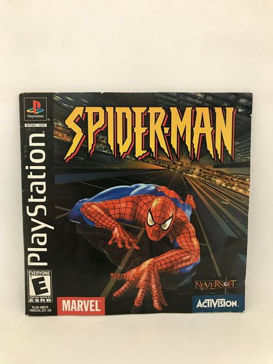 PS1 SPIDER-MAN INSTRUCTION BOOKLET ENGLISH (usagé)