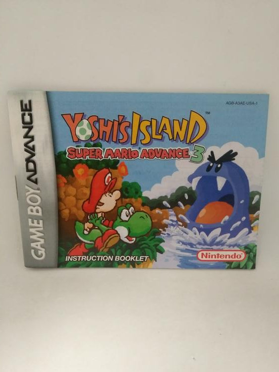 GBA SUPER MARIO ADVANCE 3 YOSHI'S ISLAND INSTRUCTION BOOKLET BILINGUAL (usagé)