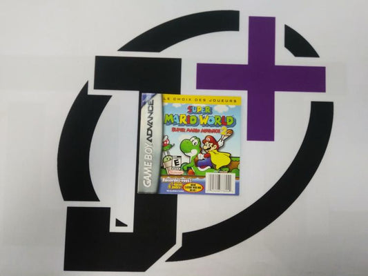 GBA SUPER MARIO ADVANCE 2 SUPER MARIO WORLD INSTRUCTION BOOKLET FRENCH