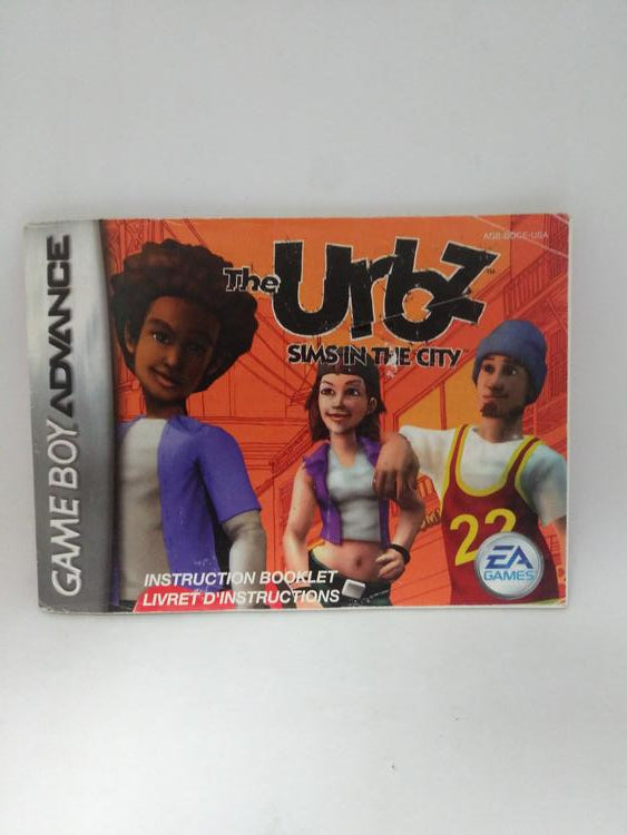 GBA THE URBZ SIMS IN THE CITY INSTRUCTION BOOKLET BILINGUAL (usagé)