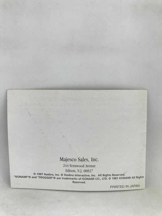 GB FROGGER INSTRUCTION BOOKLET ENGLISH (usagé)