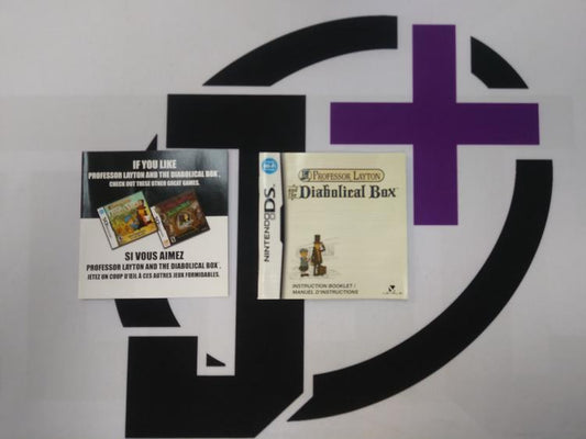 NDS PROFESSOR LAYTON AND THE DIABOLICAL BOX INSTRUCTION BOOKLET BILINGUAL