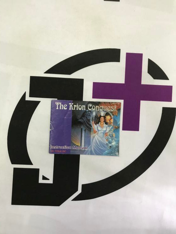 NES THE KRION CONQUEST INSTRUCTION BOOKLET ENGLISH