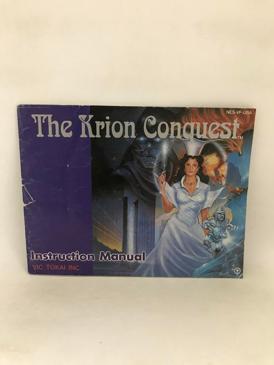 NES THE KRION CONQUEST INSTRUCTION BOOKLET ENGLISH