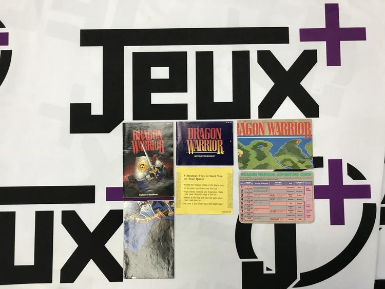 NES DRAGON WARRIOR INSTRUCTION BOOKLET ENGLISH WITH EXPLORER'S HANDBOOK + POSTER + MAP + GUIDE