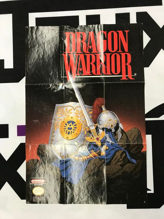NES DRAGON WARRIOR INSTRUCTION BOOKLET ENGLISH WITH EXPLORER'S HANDBOOK + POSTER + MAP + GUIDE