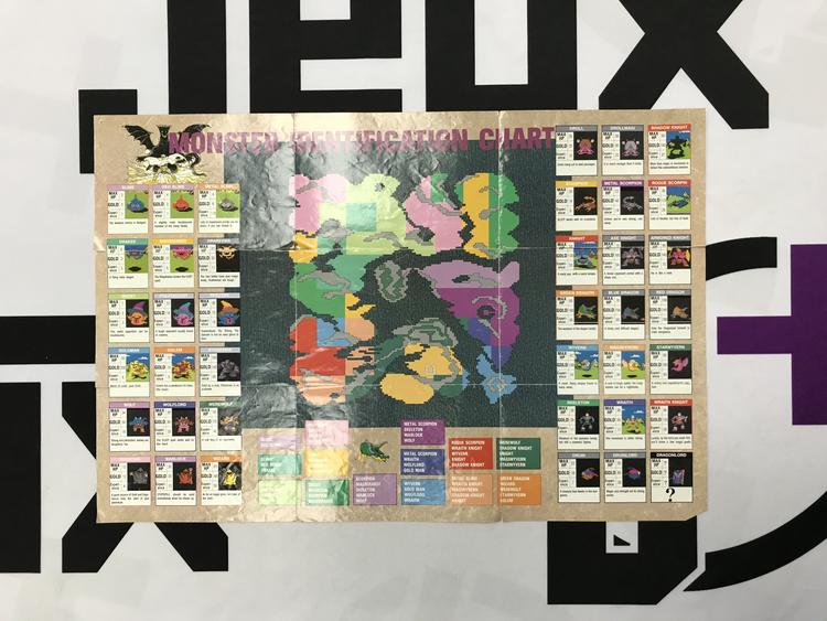 NES DRAGON WARRIOR INSTRUCTION BOOKLET ENGLISH WITH EXPLORER'S HANDBOOK + POSTER + MAP + GUIDE (usagé)