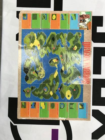 NES DRAGON WARRIOR INSTRUCTION BOOKLET ENGLISH WITH EXPLORER'S HANDBOOK + POSTER + MAP + GUIDE (usagé)