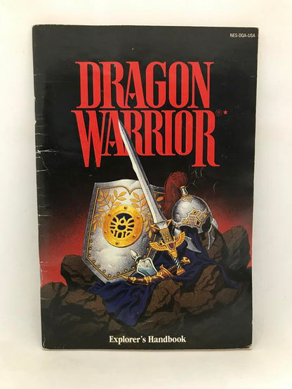 NES DRAGON WARRIOR INSTRUCTION BOOKLET ENGLISH WITH EXPLORER'S HANDBOOK + POSTER + MAP + GUIDE