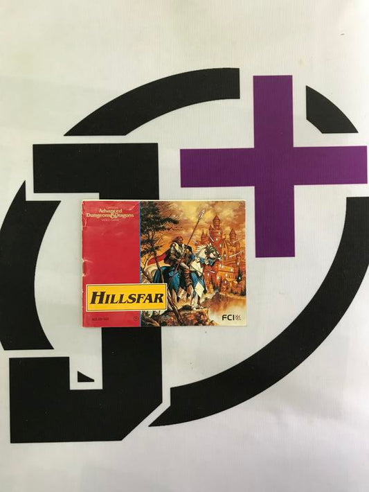 NES ADVANCED DUNGEONS & DRAGONS HILLSFAR INSTRUCTION BOOKLET ENGLISH (usagé)