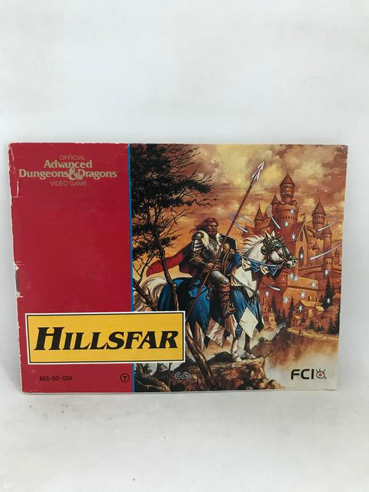 NES ADVANCED DUNGEONS & DRAGONS HILLSFAR INSTRUCTION BOOKLET ENGLISH