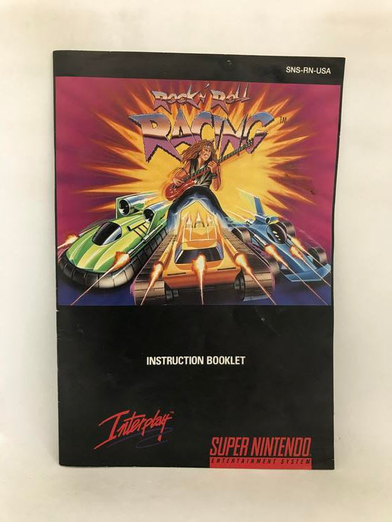 SNES ROCK N' ROLL RACING INSTRUCTION BOOKLET BILINGUAL