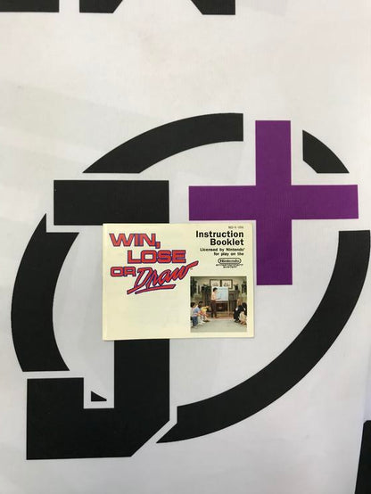 NES WIN, LOSE OR DRAW INSTRUCTION BOOKLET ENGLISH (usagé)