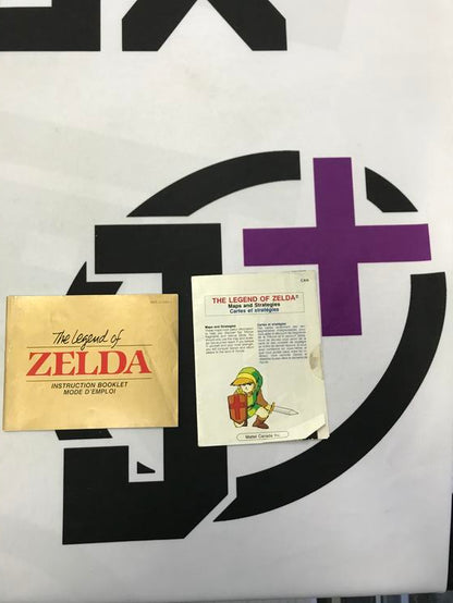NES THE LEGEND OF ZELDA INSTRUCTION BOOKLET BILINGUAL WITH MAP (usagé)