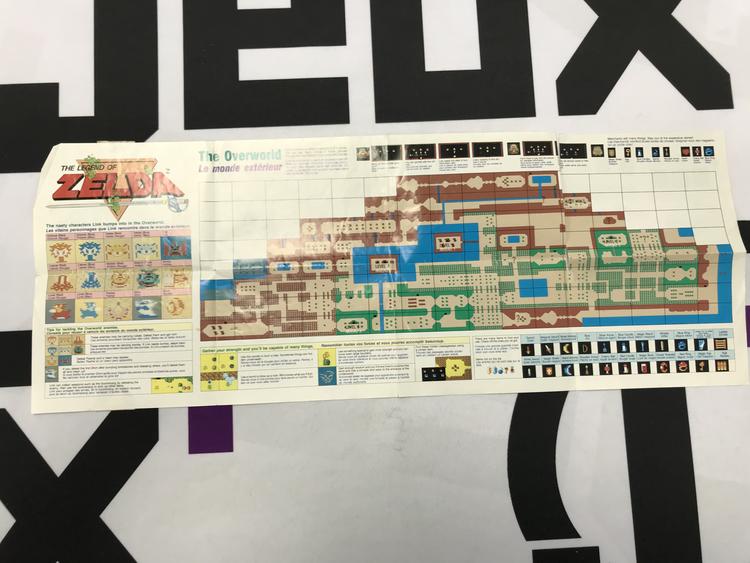 NES THE LEGEND OF ZELDA INSTRUCTION BOOKLET BILINGUAL WITH MAP (usagé)