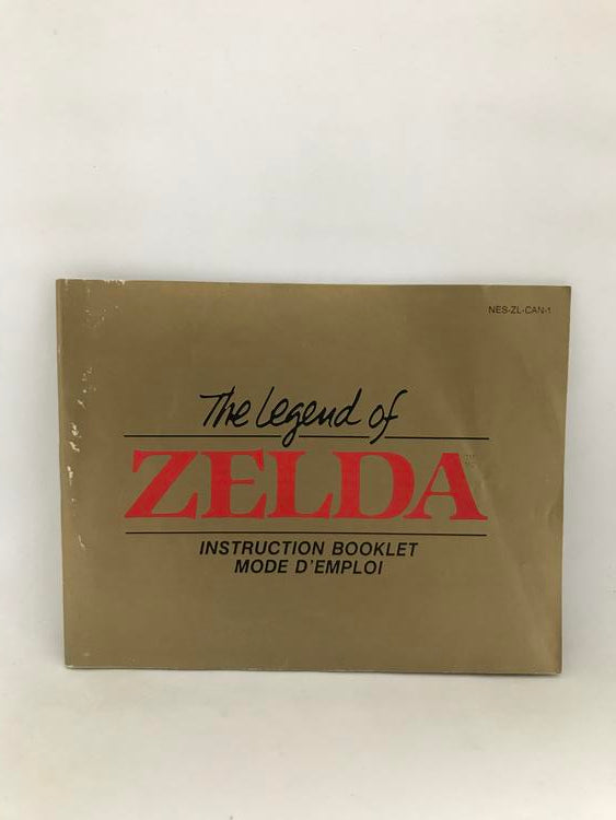 NES THE LEGEND OF ZELDA INSTRUCTION BOOKLET BILINGUAL WITH MAP