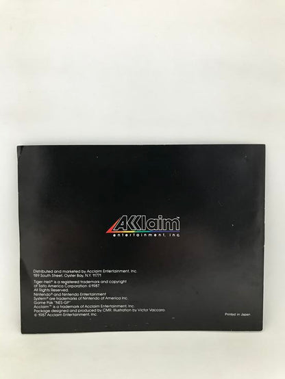 NES TIGER-HELI INSTRUCTION BOOKLET ENGLISH (usagé)