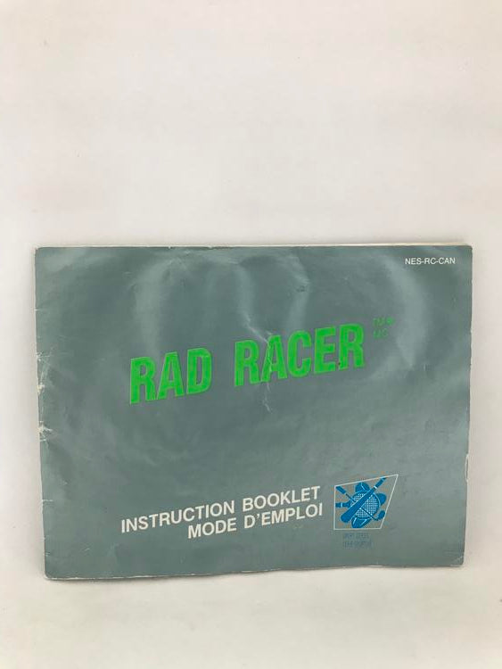 NES RAD RACER INSTRUCTION BOOKLET BILINGUAL (usagé)