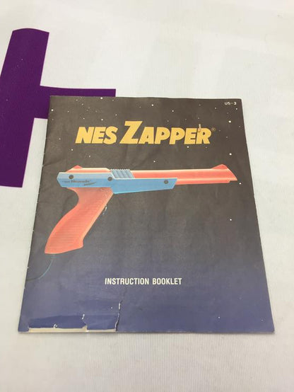 NES ZAPPER GUN ORANGE INSTRUCTION BOOKLET ENGLISH (usagé)