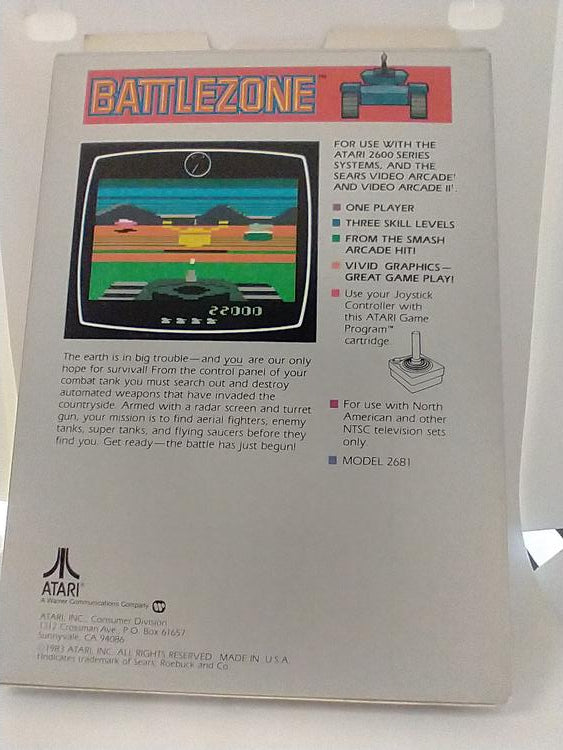 ATARI 2600 BATTLEZONE (COMPLETE IN BOX)
