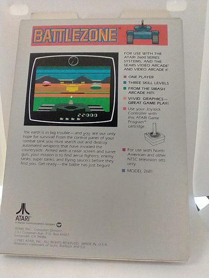 ATARI 2600 BATTLEZONE (COMPLETE IN BOX)