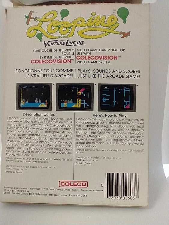 COLECOVISION LOOPING (COMPLETE IN BOX)