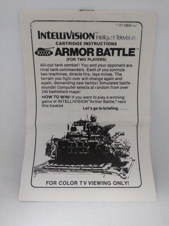 INTELLIVISION ARMOR BATTLE (COMPLETE IN BOX)