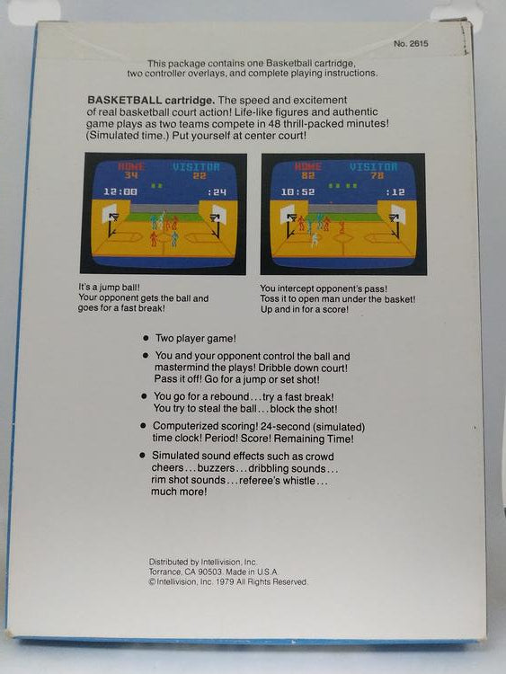 INTELLIVISION BASKETBALL (COMPLETE IN BOX) (usagé)
