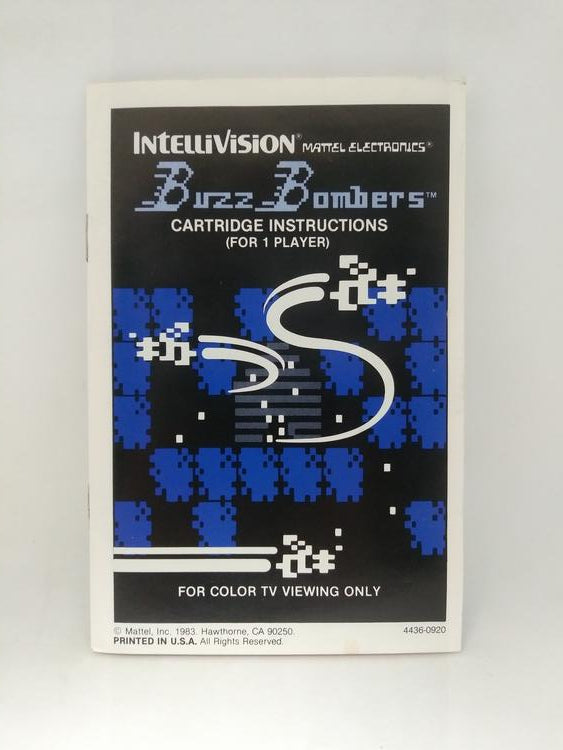 INTELLIVISION BUZZ BOMBERS (COMPLETE IN BOX) (usagé)