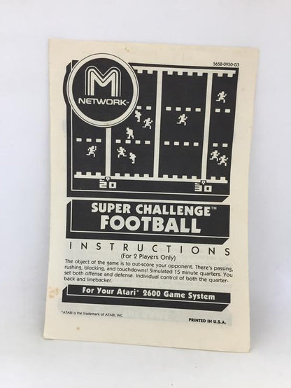 ATARI 2600 SUPER CHALLENGE FOOTBALL (COMPLETE IN BOX)